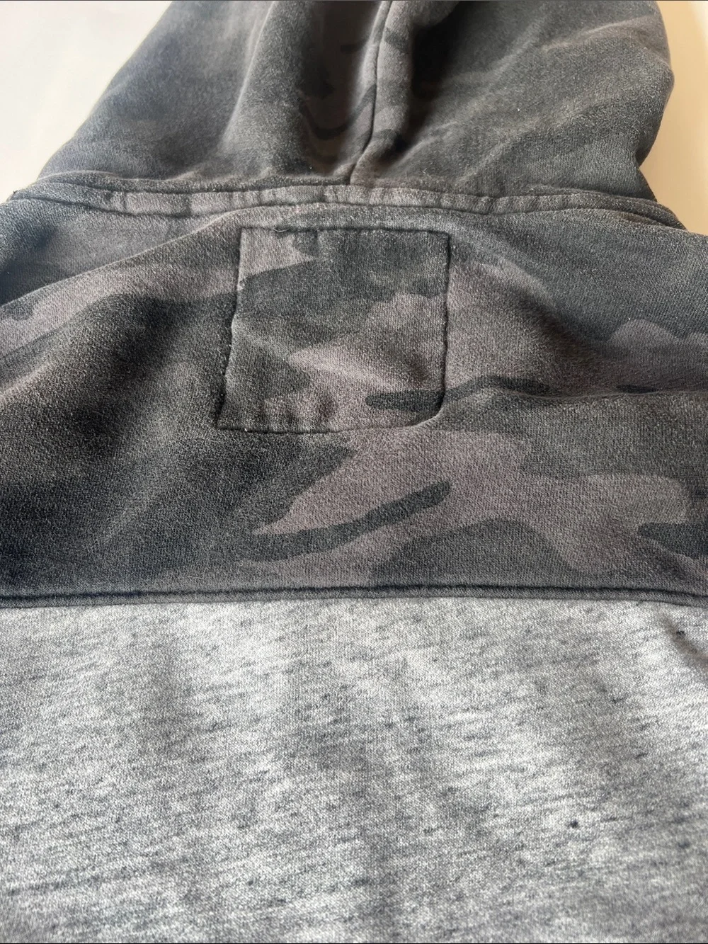 Hollister Gray & Charcoal Camo-Accent Hooded Sweatshirt